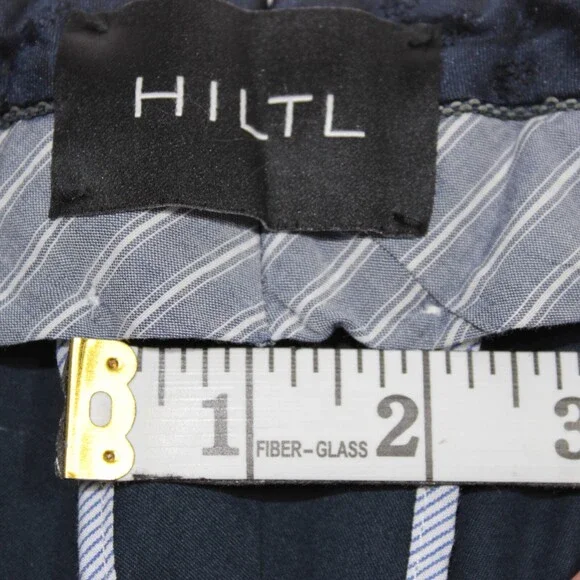 Hiltl NWT Chinos / Casual Pants Size 34 US Dayne In Solid Blue Cotton Blend